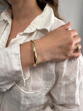 10K Yellow Gold 6mm Polished Bangle, Tube Bracelet, 7