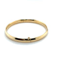 10K Yellow Gold 6mm Polished Bangle, Tube Bracelet, 7
