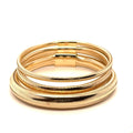 14K Yellow Gold 3.4mm Lightweight Textured Stretch Mesh Bangle, Women