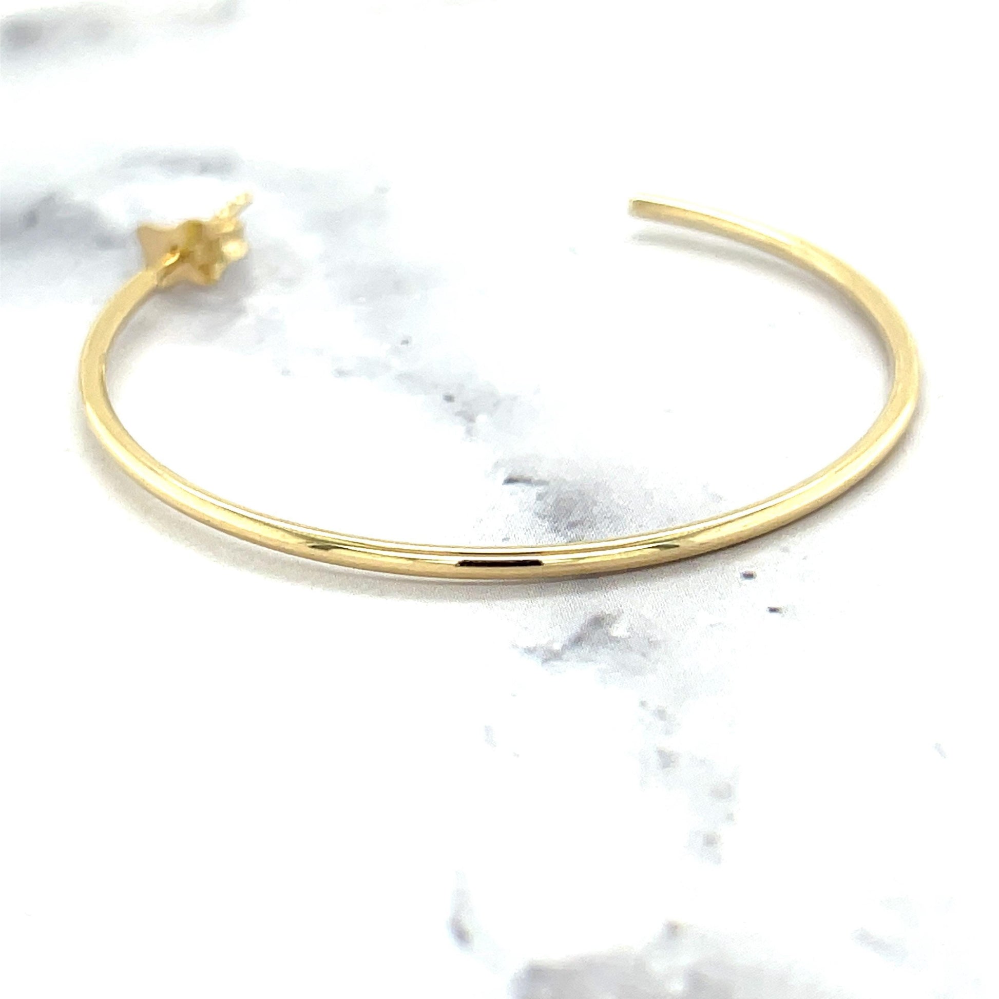 14K Yellow Gold 40mm C Hoop Earrings: Thin Hollow Circle, Push Back Closure