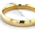 14K Yellow Gold Floral Leaf Bangle, 5mm-13.5mm, 7