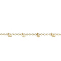 14K Yellow Gold Circle Dangle Choker Necklace, 16