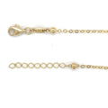14K Yellow Gold Circle Dangle Choker Necklace, 16