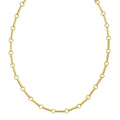 14K Yellow Gold Long Bar Link Necklace | Minimalist Fine Jewelry Gift for Her