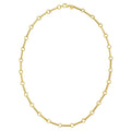 14K Yellow Gold Long Bar Link Necklace | Minimalist Fine Jewelry Gift for Her