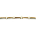 14K Yellow Gold Long Bar Link Necklace | Minimalist Fine Jewelry Gift for Her