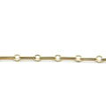 14K Yellow Gold Long Bar Link Necklace | Minimalist Fine Jewelry Gift for Her