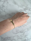 14K Yellow Gold Paperclip Engravable ID Bracelet, 7