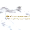 14K Yellow Gold Paperclip Engravable ID Bracelet, 7