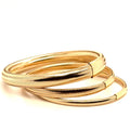 14K Yellow Gold 3.4mm Lightweight Textured Stretch Mesh Bangle, Women