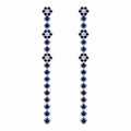 14K White Gold Sapphire Drop Earrings, 3