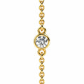 14K Yellow Gold 2.00 CTW Diamond Bezel Station Necklace, 16