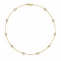 14K Yellow Gold 2.00 CTW Diamond Bezel Station Necklace, 16