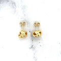 Love Knot Stud Earrings, 14K Yellow Gold, 7mm & 9mm, Secure Push Back
