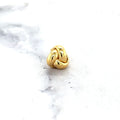 Love Knot Stud Earrings, 14K Yellow Gold, 7mm & 9mm, Secure Push Back