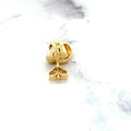 Love Knot Stud Earrings, 14K Yellow Gold, 7mm & 9mm, Secure Push Back