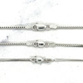 Solid 14K White Gold Franco Necklace, 16