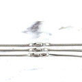 Solid 14K White Gold Franco Necklace, 16