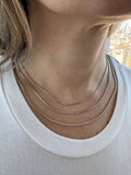 Solid 14K White Gold Franco Necklace, 16