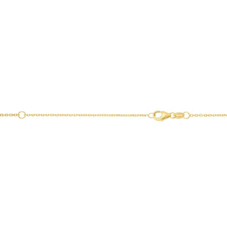 Solid 14K Gold 0.85mm Double Extendable Cable Link Chain Necklace, 16" 17" 18" Inch, Real Gold Chain, Dainty Chain, Women