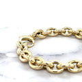 14K Yellow Gold 7.5 inch Polished Oval Link Bracelet 8.5mm Wide, Chunky Bracelet, Real Gold Bracelet, Women