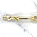 14K Yellow Gold 18 inch Long Lite Paperclip Rectangle Long Link Chain 10mm Wide, Big Look, Real Gold Chain