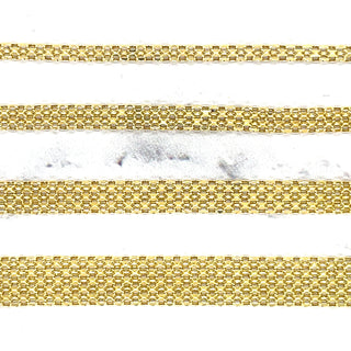 14K Yellow Gold 7.25 Inch 2.5MM 3.5MM 4.7MM 7MM Thick, Bismark Link Chain Bracelet, Real Gold