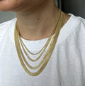 14K Yellow Gold Bismark Chain Necklace 16