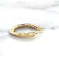 14K Yellow Gold 5x20mm Graduated Oval Hoop Earring ,Real Gold Earrings, Women Classic Hoops