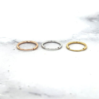 14K Yellow Gold 10mm Small Endless Hoop Earring, 1mm Wide ,Real Gold Hoop Earrings, White Gold Hoop, Rose Gold Hoop, Women