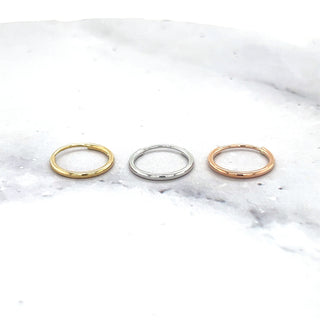 14K Yellow Gold 10mm Small Endless Hoop Earring, 1mm Wide ,Real Gold Hoop Earrings, White Gold Hoop, Rose Gold Hoop, Women