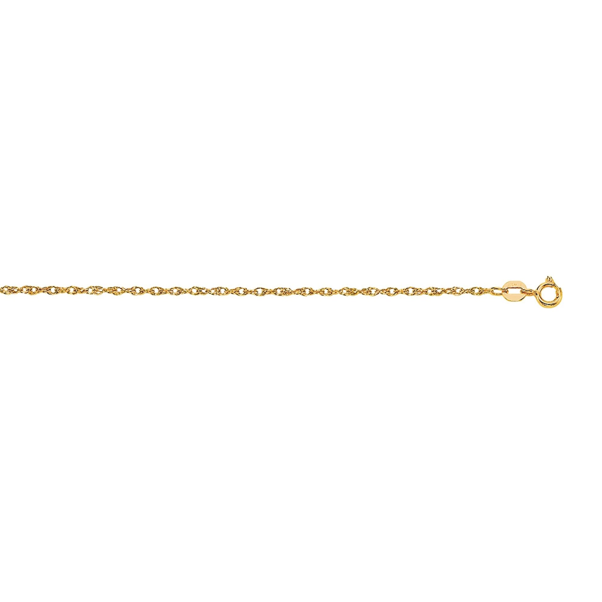 Solid 14K White Gold 16" 18" 20" Basic Delicate Rope Chain, 0.95mm Wide, Real Gold Chain, Dainty Chain