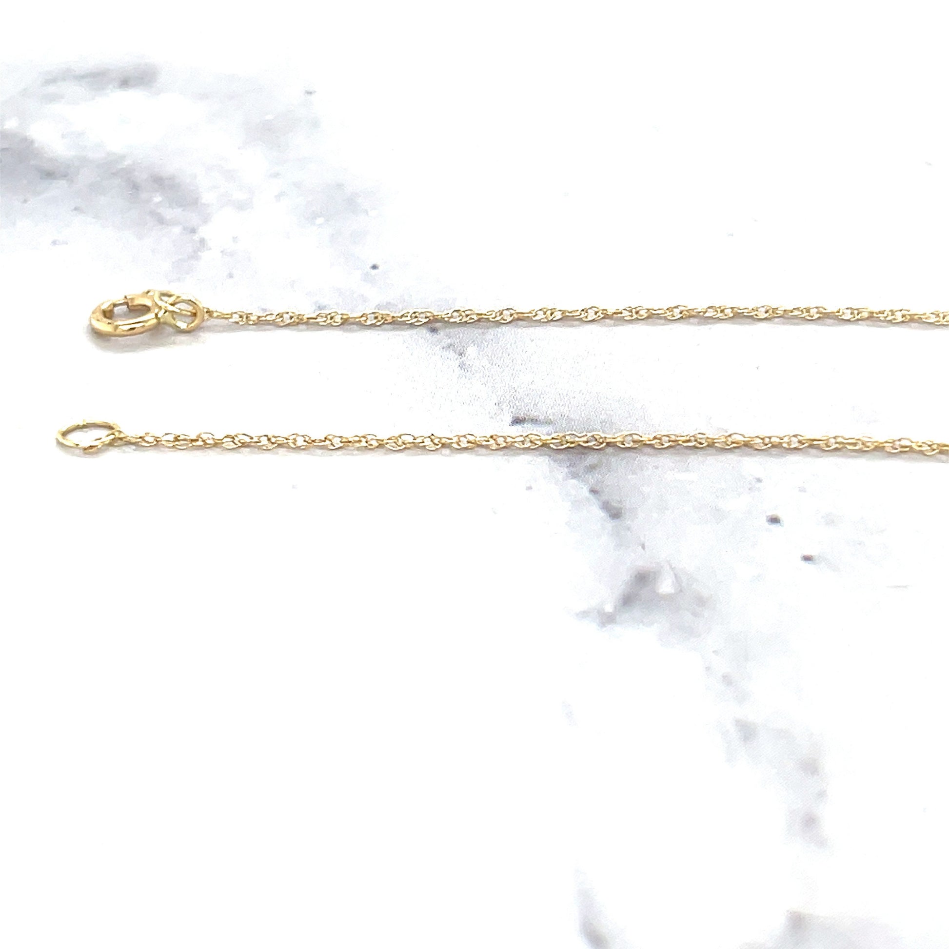 Solid 14K Gold 16" 18" 20" Basic Delicate Rope Chain, 0.95mm Wide, Real Gold Chain, Dainty Chain, Yellow Gold, White Gold, Rose Gold, Women