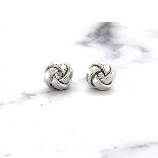 14K Gold Chic 10MM Love Knot Stud Earrings, Real Gold Stud Earring, 14K White Gold Earring , 14K Yellow Gold Earring, Knot Earring, Women