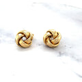 14K Gold Chic 10MM Love Knot Stud Earrings, Real Gold Stud Earring, 14K White Gold Earring , 14K Yellow Gold Earring, Knot Earring, Women