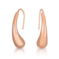 14K Gold 22x6mm Polished Graduated Tear Drop Earring with Wire Clasp, Real Gold Earrings, Teardrop Earrings, Women