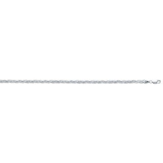 Solid 14K Yellow Gold 18" Textured Braided Fox Chain, 3.5mm Wide