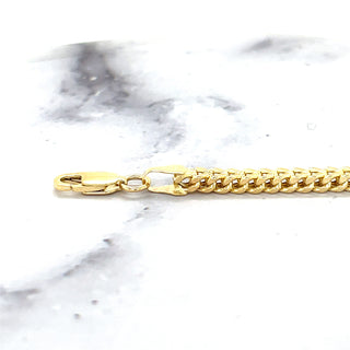 14K Yellow Gold Square Franco Chain with Lobster claw Lock, 3mm Wide, 18" 20" 24", Real Gold Necklace, Women, Unisex