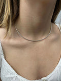 Solid 14K Gold Round Omega Chain, 1.5mm Wide, 16