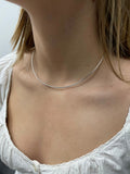 Solid 14K Gold Round Omega Chain, 1.5mm Wide, 16