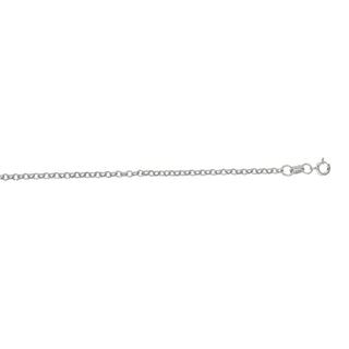 14K Lite Rolo Chain, 1.9mm or 2.5mm Wide, White Gold, Real Gold Necklace, Round Link, Women