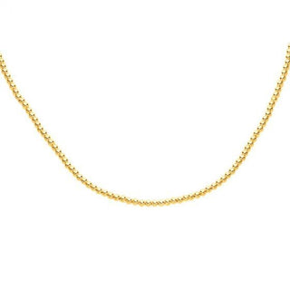 14K Yellow Gold 18" Adjustable Beaded Chain with Lobster claw Clasp. 4mm 5mm 6mm Wide, Ball Necklace, Real Gold Necklace, Women