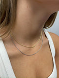 14K Yellow Gold Lite Round Box Chain with Lobster claw Lock, 1.3mm Wide, 16