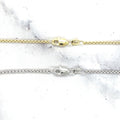 14K Yellow Gold Lite Round Box Chain with Lobster claw Lock, 1.3mm Wide, 16