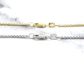 14K Yellow Gold Lite Round Box Chain with Lobster claw Lock, 1.3mm Wide, 16