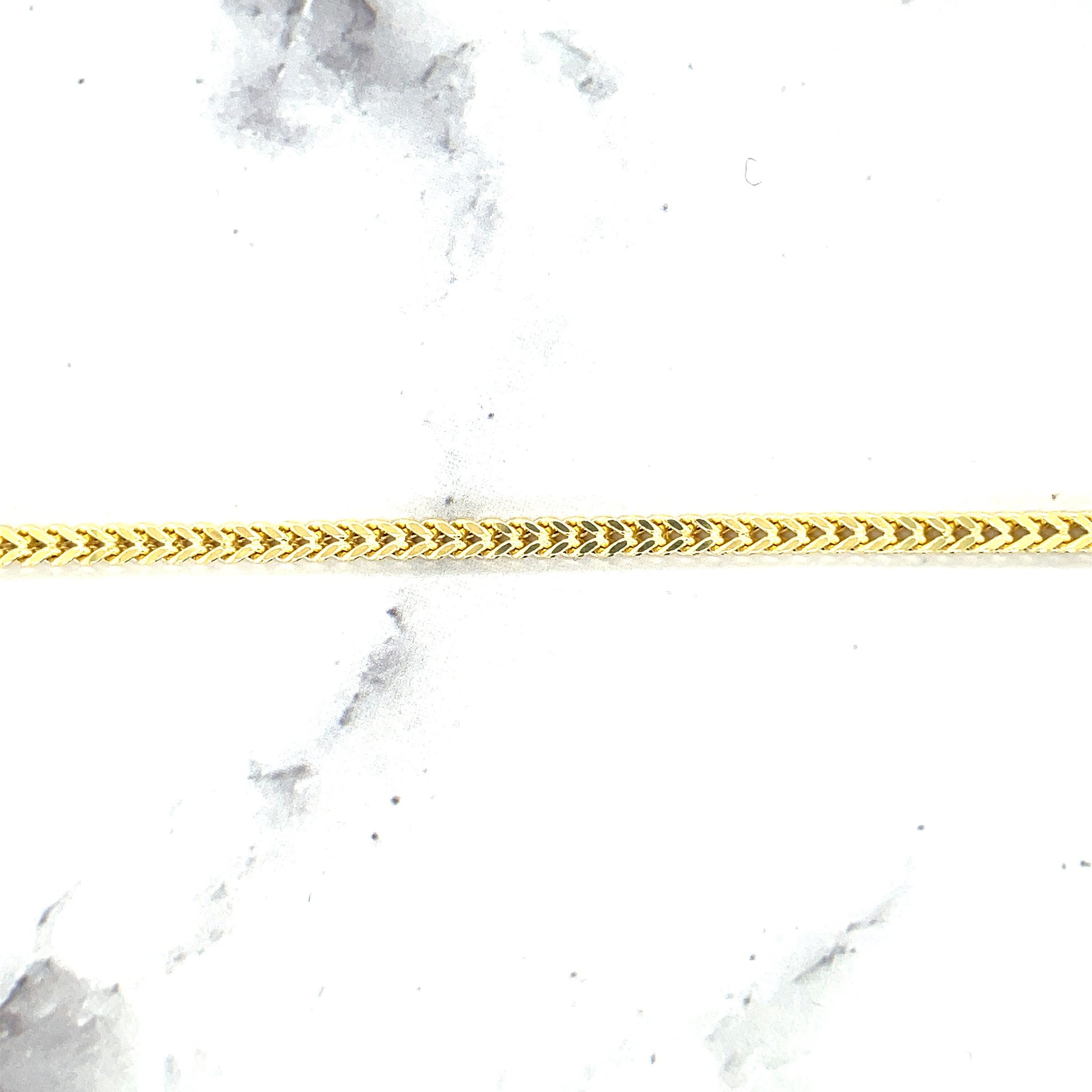 14K Yellow Gold Square Franco Chain with Lobster claw Lock, 3mm Wide, 18" 20" 24", Real Gold Necklace, Women, Unisex