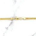 14K Yellow Gold Square Franco Chain with Lobster claw Lock, 3mm Wide, 18