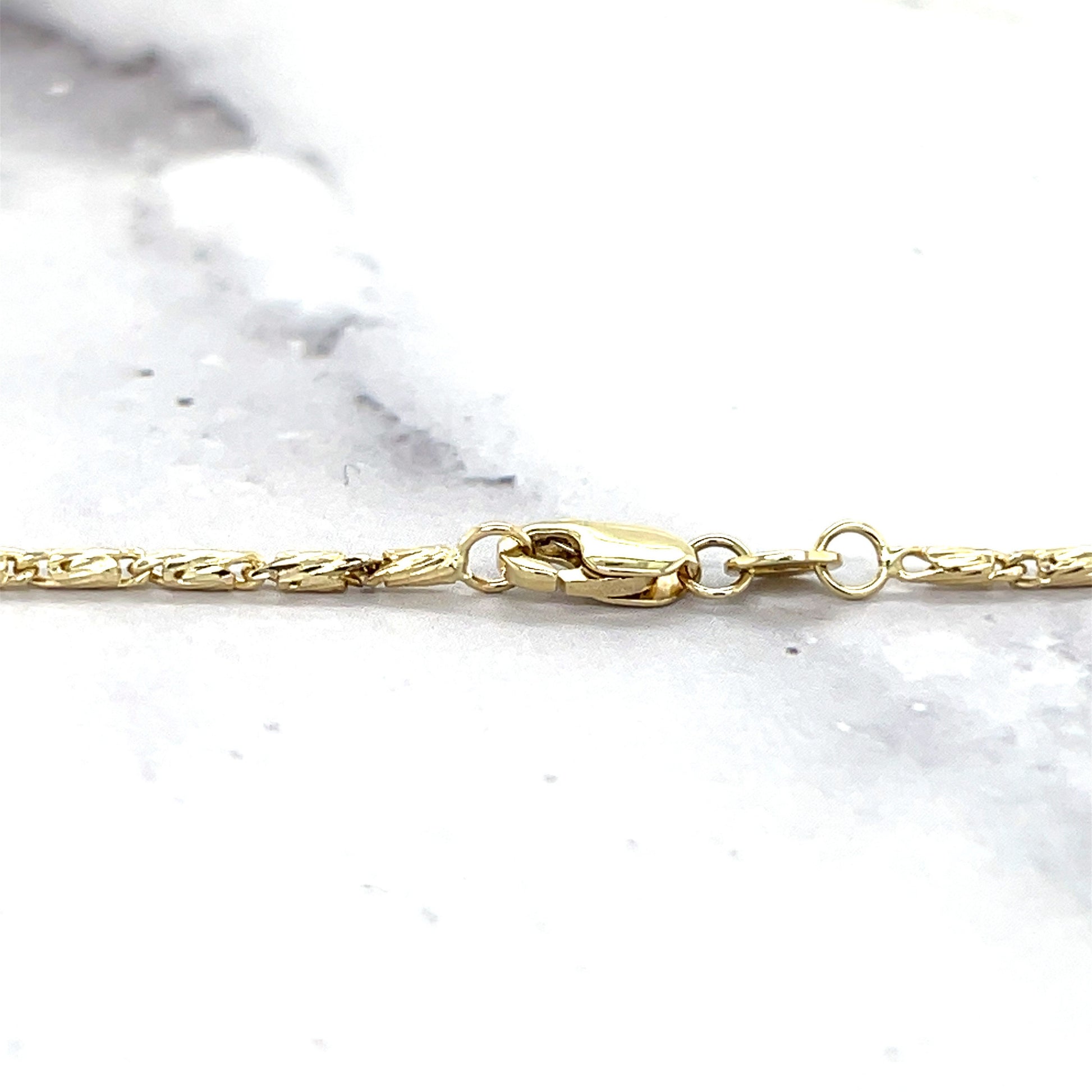 Solid 14K Yellow Gold Lumina Chain with Lobster claw Lock, 18" 20" 22", 1.5mm Wide, Real Gold Necklace Women