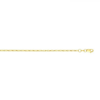 Solid 14K Yellow Gold Lumina Chain with Lobster claw Lock, 18" 20" 22", 1.5mm Wide, Real Gold Necklace Women