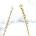 Solid 14K Gold Round Omega Chain, 1.5mm Wide, 16